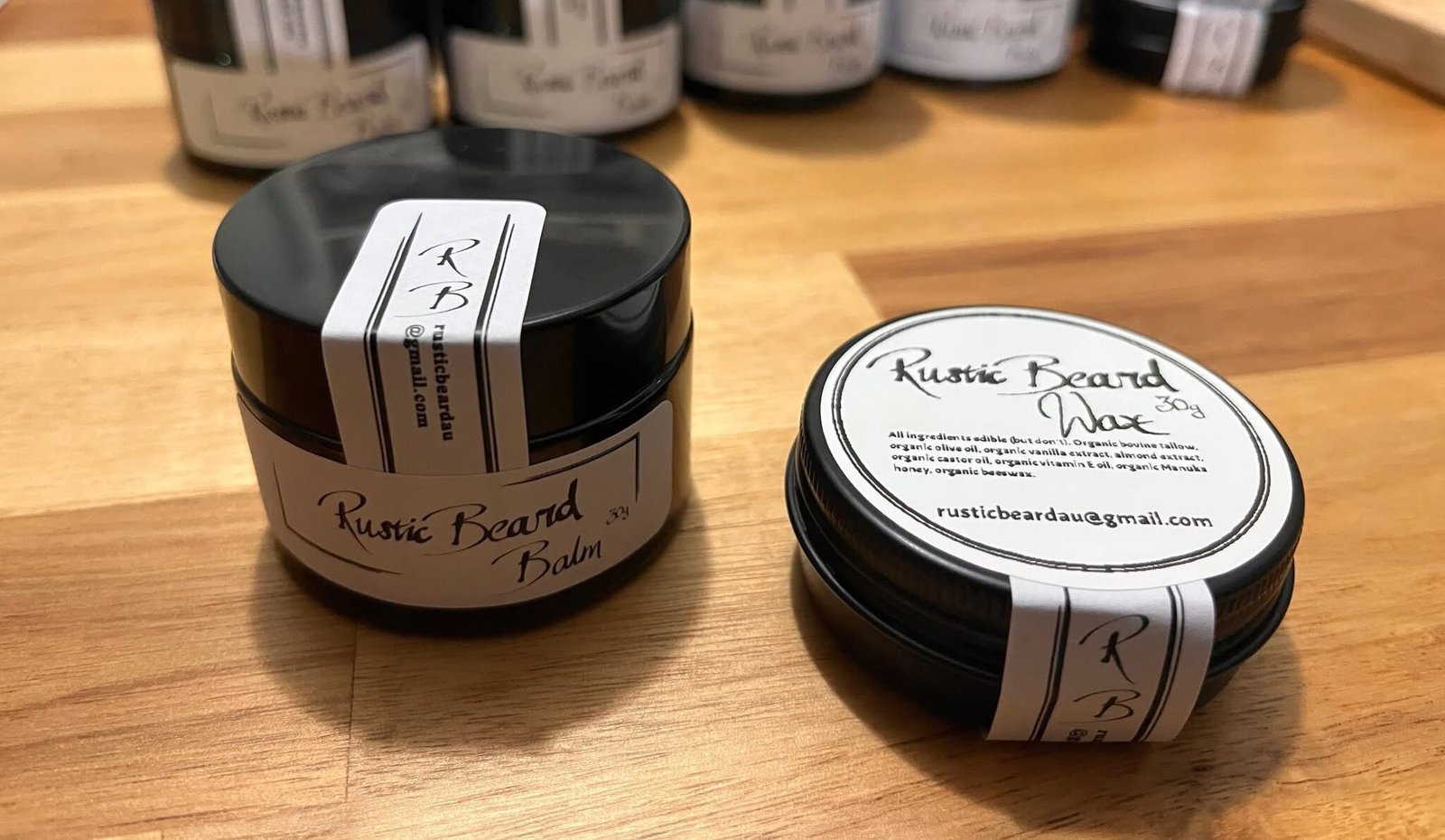 Original Rustic Beard beard balm and moustache wax, 2025.